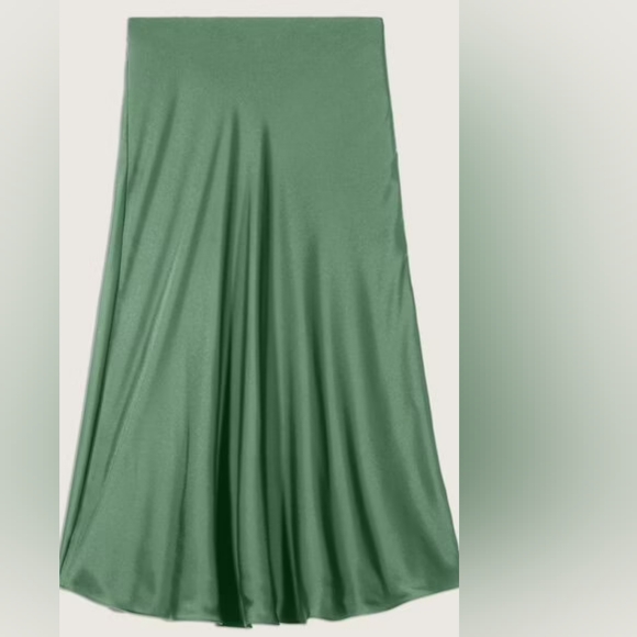 Ba&sh Cintia Green Silk Skirt - Picture 5 of 10